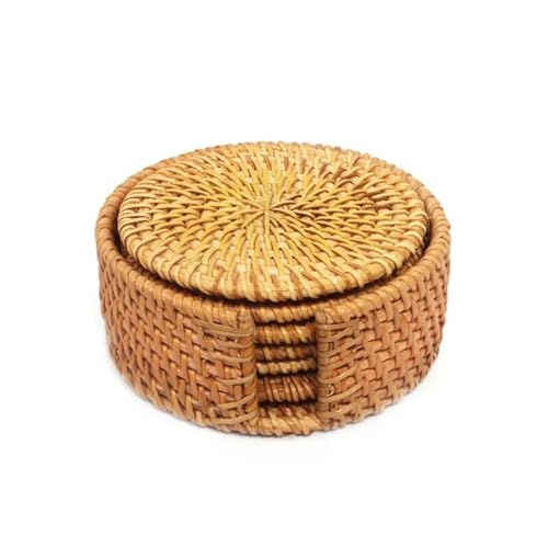 ENWWCH 6Pcs Geschirr Isolierunterlage Rundes Geschirr Tischset Geschirrset Rattan Weben Tasse Matte Pad Durchmesser 8Cm Für Töpfe, Schüsseln ENWWCH 6Pcs Geschirr Isolierunterlage Rundes Geschirr Tischset Geschirrset Rattan Weben Tasse Matte Pad Durchmesser 8Cm Für Töpfe, Schüsseln von ENWWCH