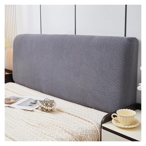 ENWWCH All-Inclusive Jacquard Bettkopfteilbezug Einfarbiger elastischer Bettrückenlehnenbezug Schlafzimmer Für Schlafzimmer(Dark Grey,200 cm) von ENWWCH