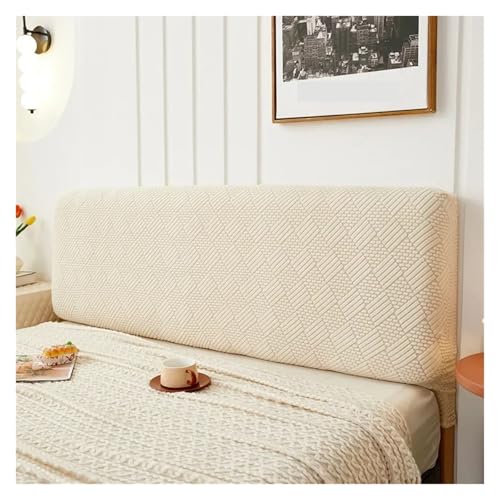ENWWCH All-Inclusive-Kopfteilbezug, Bettkopfbezüge, Dicke, elastische Bettdecke, Rückenschutzbezug for das Schlafzimmer im Home-Hotel Für Schlafzimmer(Beige,180cm) von ENWWCH