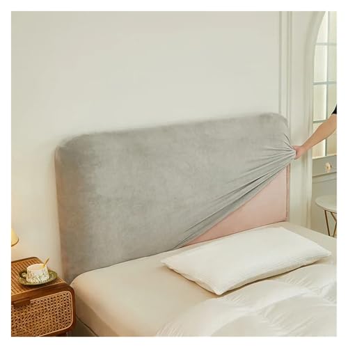 ENWWCH Bettbezug Plüsch Kopfteilbezug Spandex Bettkopfbezug All-Inclusive Bettkopfteil Für Schlafzimmer(Color 1,180x50cm) von ENWWCH