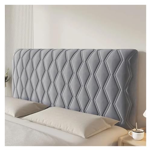 ENWWCH Bettkopfteilbezug, verdickte, weich verpackte Bettdecke, Rückenlehne, kollisionssichere, universelle Kopfteil-Schutzhülle Für Schlafzimmer(Deep Grey,150x70x25cm) von ENWWCH
