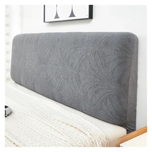 ENWWCH Blätter Jacquard Kopfteilbezug Weicher Stretch Bettkopfteilbezug Schlafzimmerdekor All-Inclusive Nachttischschutzbezug Für Schlafzimmer(Color 4,L120cm H50-60cm) von ENWWCH