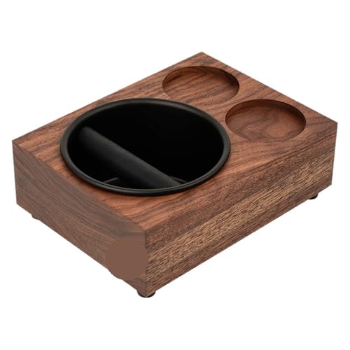 ENWWCH Caffee Knock Box Holz-Espresso-Kaffee-Organizer-Box, Kaffee-Abfallbehälter, passend for 51/54/58 mm Espresso-Tamper, Verteiler Für Kaffeemaschine von ENWWCH