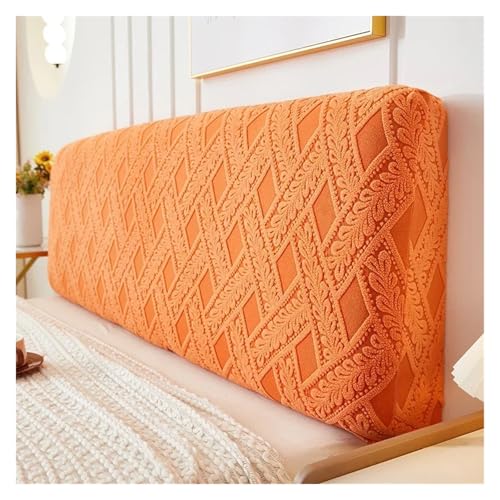 ENWWCH Einfarbige, weiche Bettkopfabdeckung, All-Inclusive-Stretch-Kopfteilabdeckung, Jacquard-Bettrückenschutzabdeckungen for Schlafzimmer Für Schlafzimmer(Color 3,L150cm H50-60cm) von ENWWCH