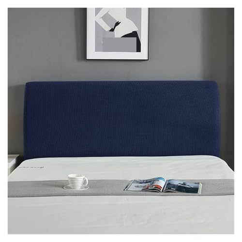 ENWWCH Elastischer Kopfteil-Schonbezug, verdicken Sie All-Inclusive-Bettkopfbezüge for zu Hause, Lange Rückenlehne, Bettkopfteilbezug Für Schlafzimmer(Deep Blue,200-220cm) von ENWWCH