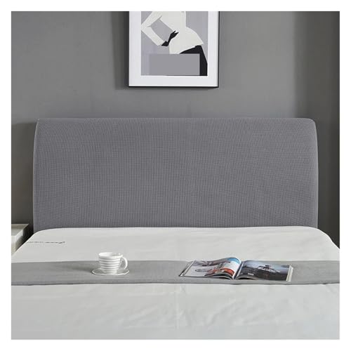 ENWWCH Elastischer Kopfteil-Schonbezug, verdicken Sie All-Inclusive-Bettkopfbezüge for zu Hause, Lange Rückenlehne, Bettkopfteilbezug Für Schlafzimmer(Light Grey,200-220cm) von ENWWCH