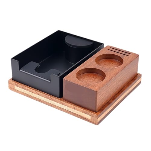 ENWWCH Espresso-Abklopfbox und Tamping-Station, Zubehör-Organizer-Box passend for 51/54/58 mm Espresso-Tamper, Verteiler, Siebträger Für Kaffeemaschine von ENWWCH