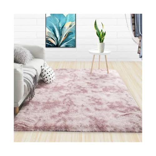ENWWCH Fluffy Shaggy Rug Carpet Area Rug for Kids Room Living Room Soft Shaggy Rug Furry Floor Carpet Modern Decor Für Schlafzimmer Kinderzimmer(Deep pink,120X160cm) von ENWWCH