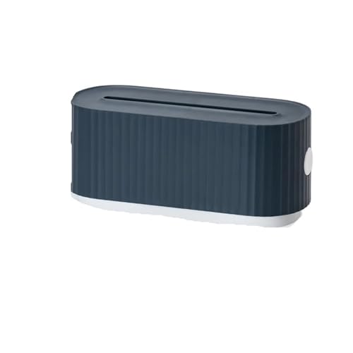 ENWWCH Kabelschläuche Haushalt Steckdose Lagerung Box Büro Desktop Streifen Draht Kabel Lagerung Fall Patch Panel Finishing Box Für Die Organisation Von Kabeln(Blue) von ENWWCH