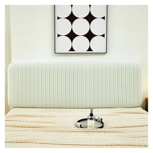 ENWWCH Kopfteilbezug, elastischer Jacquard-Nachttischbezug for das Bett im Schlafzimmer, leicht zu reinigender Für Schlafzimmer(Green,120cm) von ENWWCH
