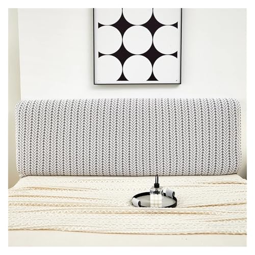 ENWWCH Kopfteilbezug, elastischer Jacquard-Nachttischbezug for das Bett im Schlafzimmer, leicht zu reinigender Für Schlafzimmer(Grey,180cm) von ENWWCH