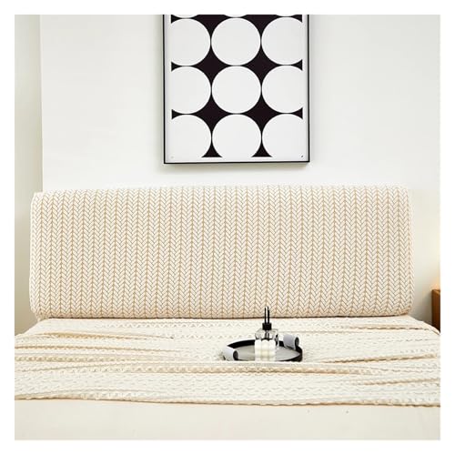 ENWWCH Kopfteilbezug, elastischer Jacquard-Nachttischbezug for das Bett im Schlafzimmer, leicht zu reinigender Für Schlafzimmer(Orange,180cm) von ENWWCH