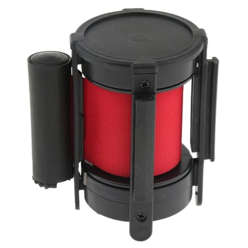 ENWWCH Warteschlangentrenner 4 Stück 3,0 Meter Queue Stanchion Crowd Control Barrier Retractable Belt(Red) von ENWWCH