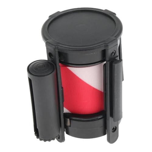 ENWWCH Warteschlangentrenner 4 Stück 3,0 Meter Queue Stanchion Crowd Control Barrier Retractable Belt(Red and White) von ENWWCH