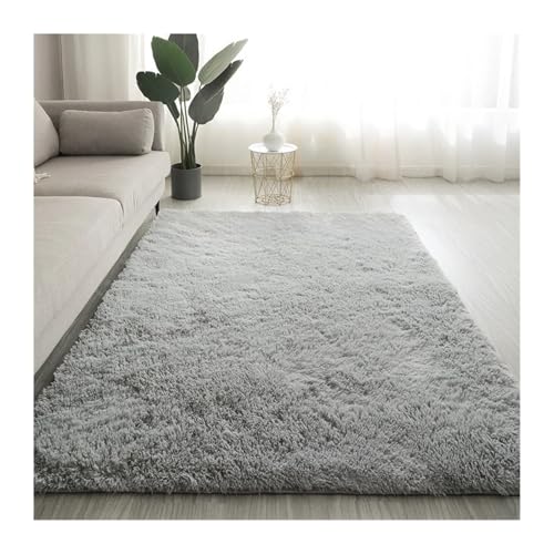 Fluffy Plush Carpet for Modern Home Living Room Sofa Area Rug Silky Soft Crawling Mat Children Bedroom Large Carpet Für Schlafzimmer Kinderzimmer(Gray,60x90cm(23.6x35.4in)) von ENWWCH