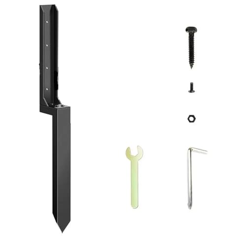 Hochleistungs-Reparaturpfähle for Zaunpfosten, 2 x Metallzaunflicker, solide Reparaturhalterung, Erdspieß zur Reparatur geneigter, gebrochener Holzpfosten Für Gekippten Bruch Hochleistungs-Reparaturpfähle for Zaunpfosten, 2 x Metallzaunflicker, solide Reparaturhalterung, Erdspieß zur Reparatur geneigter, gebrochener Holzpfosten Für Gekippten Bruch von ENWWCH