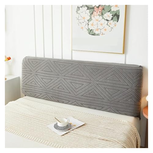 Kopfteilbezug, All-Inclusive-Design, Hohe Elastizität, Universeller Bettbezug for Alle Jahreszeiten Für Schlafzimmer(Dark Grey,W180xH60cm) von ENWWCH