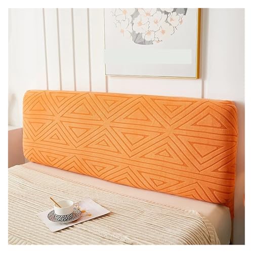Kopfteilbezug, All-Inclusive-Design, Hohe Elastizität, Universeller Bettbezug for Alle Jahreszeiten Für Schlafzimmer(Orange,W150xH60cm) von ENWWCH