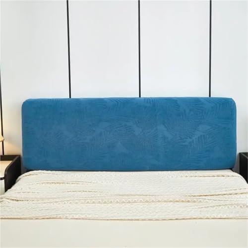 Kopfteilbezug, gestrickt, elastisch, Jacquard, Nachttischbezug for das Bett im Schlafzimmer, einfach zu verwenden und reinigen Für Schlafzimmer(Blue,220cm) von ENWWCH