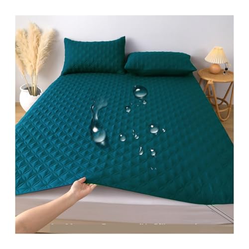 Matratzenbezug, wasserdicht, Matratzenschoner mit Gummiband, weiche, atmungsaktive Matratzenauflage for das Bett (ohne Kissenbezug) Für Matratzen(Green,90x200cm) von ENWWCH