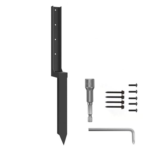 Restaurierung von Holzzaunpfosten, Reparatursatz for robuste Stahlzaunpfosten for verbesserte Stabilität, einfache Installation, Säule for Zaun Für Gekippten Bruch von ENWWCH