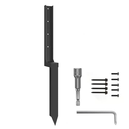 Zaunpfosten-Anker-Set, robuster Stahlzaunpfosten-Reparaturpfähle, Zaunpfosten-Anker, Erdspieß Für Gekippten Bruch Zaunpfosten-Anker-Set, robuster Stahlzaunpfosten-Reparaturpfähle, Zaunpfosten-Anker, Erdspieß Für Gekippten Bruch von ENWWCH