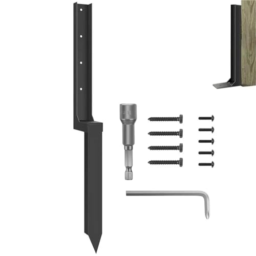 Zaunpfosten-Reparatur, Zaunpfosten-Reparatur-Spike, Schwermetall-Ersatz, verdickt, schnell und einfach, Spikes for Boden-Rasenzäune, Lehnen Für Gekippten Bruch(1pcs) von ENWWCH