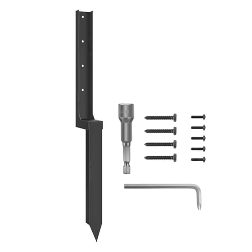 Zaunreparaturset, Zaunpfosten-Reparaturspieß, Schwermetallersatz, verdickte, schnelle und einfache Spikes for das Anlehnen von Rasenzäunen am Boden Für Gekippten Bruch(1pcs) von ENWWCH