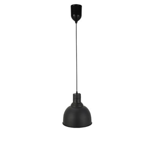 ENWYTE Hängende Wärmelampe Speisen kommerzielle Speisenwärmer Stahl einziehbar hohe Leistung höhenverstellbar Buffets Hotels Küchen RestaurantsDisplay-Tellerwärmer(Black,25CM) von ENWYTE