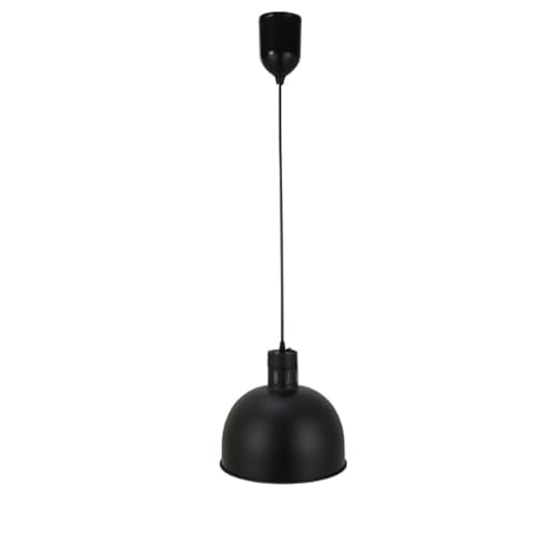 ENWYTE Hängende Wärmelampe Speisen kommerzielle Speisenwärmer Stahl einziehbar hohe Leistung höhenverstellbar Buffets Hotels Küchen RestaurantsDisplay-Tellerwärmer(Black,29CM) von ENWYTE