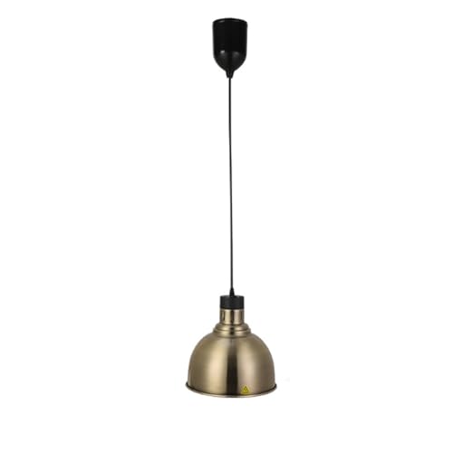 ENWYTE Hängende Wärmelampe Speisen kommerzielle Speisenwärmer Stahl einziehbar hohe Leistung höhenverstellbar Buffets Hotels Küchen RestaurantsDisplay-Tellerwärmer(Copper,25CM) von ENWYTE