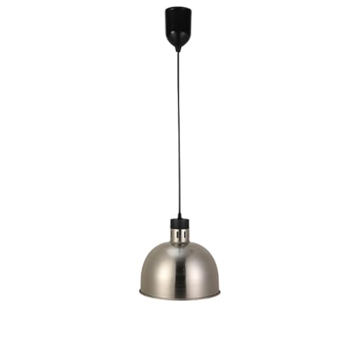 ENWYTE Hängende Wärmelampe Speisen kommerzielle Speisenwärmer Stahl einziehbar hohe Leistung höhenverstellbar Buffets Hotels Küchen RestaurantsDisplay-Tellerwärmer(Silver,29CM) von ENWYTE