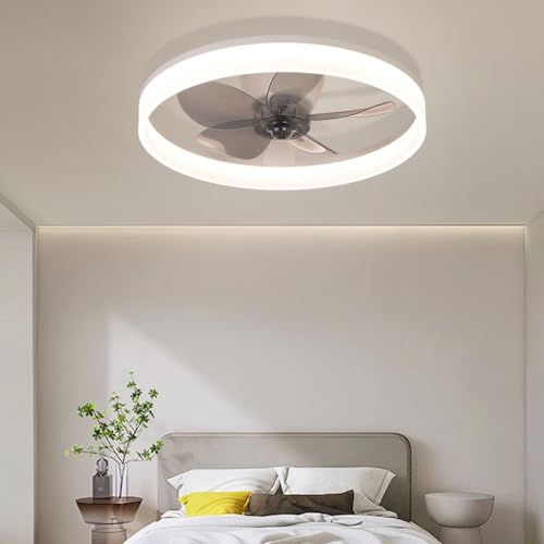 ENXING LED Deckenventilator Mit Beleuchtung, Leise Ventilatorlicht Dimmbare Farbe Helligkeit 40W Kreative Acryl Deckenleuchte Mit Ventilator Neuer Moderne Schlafzimmer Kinderzimmer Esstisch Lamp(Weiß, ENXING LED Deckenventilator Mit Beleuchtung, Leise Ventilatorlicht Dimmbare Farbe Helligkeit 40W Kreative Acryl Deckenleuchte Mit Ventilator Neuer Moderne Schlafzimmer Kinderzimmer Esstisch Lamp(Weiß, von ENXING
