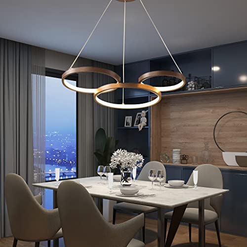 Hängeleuchte LED Dimmbare Hängelampe 88W Moderne Einfache Kronleuchter Lampe mit Fernbedienung Höhenverstellbare Pendelleuchte Geeignet für Wohnzimmer Pendellampe Schlafzimmer Esszimmer Deckenleuchte von ENXING