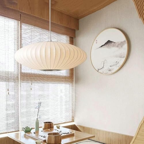 Pendelleuchte einfacher italienischer Stoff Kronleuchter E27 postmoderne Restaurant Einzelkopflampe weißer Käfig flache Hängelampe geeignet für Café Kücheninsel Ausstellungsraum hohler Kronleuchter(30 Pendelleuchte einfacher italienischer Stoff Kronleuchter E27 postmoderne Restaurant Einzelkopflampe weißer Käfig flache Hängelampe geeignet für Café Kücheninsel Ausstellungsraum hohler Kronleuchter(30 von ENXING