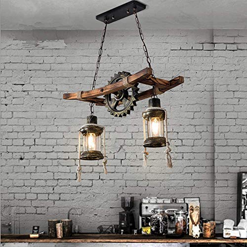 Vintage Pendelleuchte E27 Retro Hängelampe Industrielle Wohnzimmer Deckenlampe Holz Metall Schmiedeeisen Gear Pendellampe Höhenverstellbar Esszimmer Wohnzimmer Kronleuchter Küche Café Hängeleuchte Vintage Pendelleuchte E27 Retro Hängelampe Industrielle Wohnzimmer Deckenlampe Holz Metall Schmiedeeisen Gear Pendellampe Höhenverstellbar Esszimmer Wohnzimmer Kronleuchter Küche Café Hängeleuchte von ENXING
