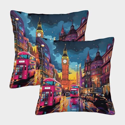 ENYISIYULO DekoRatteiv Kissenbezüge London Stadtbild 2er Set Modern Dekokissen Kissenbezüge Big Ben Wohnzimmer Zierkissen Für Couch Stuhl Bett Garten Balkon 50x50cm ENYISIYULO DekoRatteiv Kissenbezüge London Stadtbild 2er Set Modern Dekokissen Kissenbezüge Big Ben Wohnzimmer Zierkissen Für Couch Stuhl Bett Garten Balkon 50x50cm von ENYISIYULO