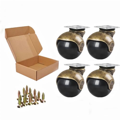 Anyke 2" (50mm) Antike Gold Schwenkbare Ball Caster Für Kleine Sofas, Möbel - Ersatz (Pack of 4) von ENYKE