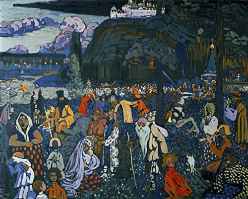 ENYLUFUT Bekannt Mode Leinwand Malerei Gemälde Wandkunst Das Bunte Leben von Wassily Kandinsky Bild auf Leinwand für Wanddekoration 60x90cm ENYLUFUT Bekannt Mode Leinwand Malerei Gemälde Wandkunst Das Bunte Leben von Wassily Kandinsky Bild auf Leinwand für Wanddekoration 60x90cm von ENYLUFUT