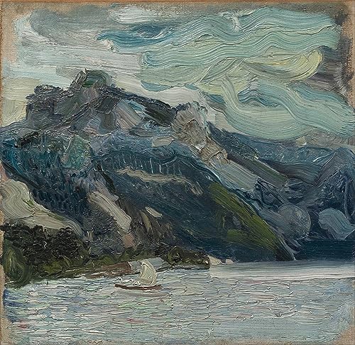ENYLUFUT Berühmte Gemälde Leinwand Plakat Kunstwerk Dekor Traunsee mit schlafendem Berggriechen von Richard Gerstl Wandkunst Bild Druck für Heimtextilien 60x90cm ENYLUFUT Berühmte Gemälde Leinwand Plakat Kunstwerk Dekor Traunsee mit schlafendem Berggriechen von Richard Gerstl Wandkunst Bild Druck für Heimtextilien 60x90cm von ENYLUFUT