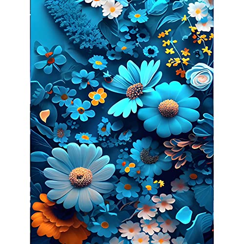 EOBROMD Diamond Painting Erwachsene Blume, 5D Diamant Painting Bilder Kinder Gänseblümchen, DIY Diamond Painting Bilder Diamant Malerei Blume Set für Wanddekoration 30x40cm von EOBROMD