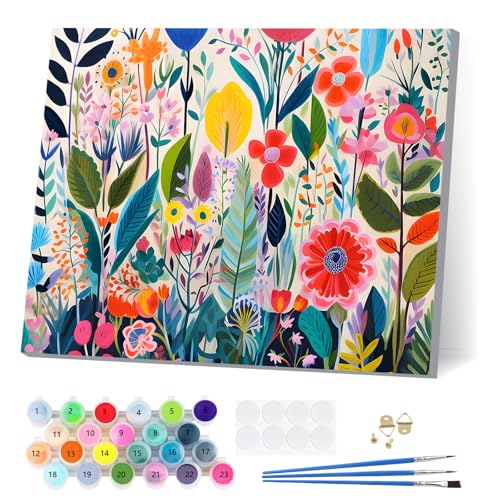 EOBROMD Garten Malen Nach Zahlen Erwachsene mit Rahmen, Malen Nach Zahlen Blumen, Paint by Numbers, DIY Leinwand Handgemalt Ölgemälde Set für Home Decor 30x40cm EOBROMD Garten Malen Nach Zahlen Erwachsene mit Rahmen, Malen Nach Zahlen Blumen, Paint by Numbers, DIY Leinwand Handgemalt Ölgemälde Set für Home Decor 30x40cm von EOBROMD