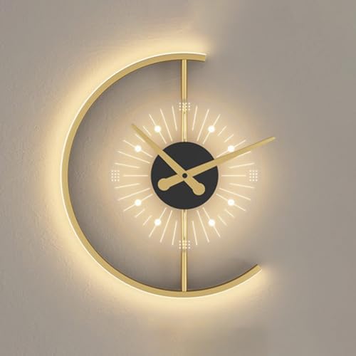 EOEO LED Innen Wandleuchte 12W Moderne Dimmbar Wandlampe mit Uhren und Fernbedienung Nachttischlampe Metall 3000K/4500K/6000K Runde Wandbeleuchtung für Schlafzimmer Arbeitszimmer Wohnzimmer EOEO LED Innen Wandleuchte 12W Moderne Dimmbar Wandlampe mit Uhren und Fernbedienung Nachttischlampe Metall 3000K/4500K/6000K Runde Wandbeleuchtung für Schlafzimmer Arbeitszimmer Wohnzimmer von EOEO