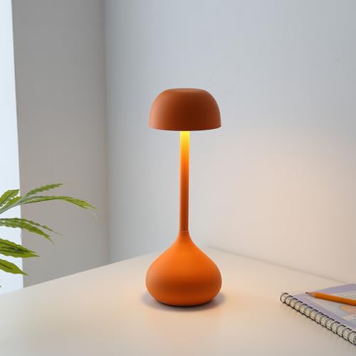 EOEO LED Tischlampe Kabellos Dimmbar Akku Lampe mit Touch Control, Vaseform Tischleuchte USB Aufladbar 3000k-6000k Moderne Dekorative ohne Kabel Nachttischlampe, für Restaurant, Schlafzimmer,Orange EOEO LED Tischlampe Kabellos Dimmbar Akku Lampe mit Touch Control, Vaseform Tischleuchte USB Aufladbar 3000k-6000k Moderne Dekorative ohne Kabel Nachttischlampe, für Restaurant, Schlafzimmer,Orange von EOEO