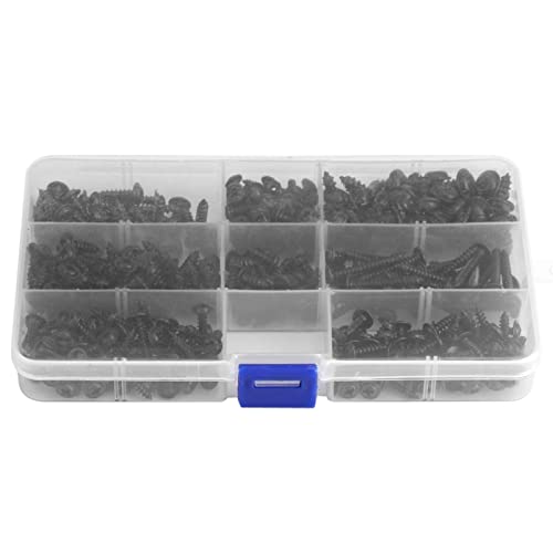 340pcs Flansch -Selbsthackungsschrauben Bolzenkreuzkopf Schwarz Sortierter Set mit Gehäuse 340pcs Flansch -Selbsthackungsschrauben Bolzenkreuzkopf Schwarz Sortierter Set mit Gehäuse von EOJDDPA