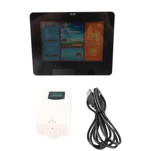 Drahtlose Wetterstation mit Atomuhr im Innenraum im Freien Thermometer Temperaturfeuchtigkeitsmesser HD -Farbdisplay für Home Office Black 6,6 Zoll LCD -Bildschirm von EOJDDPA