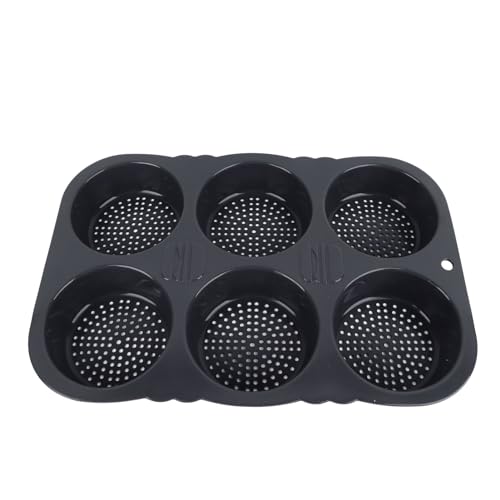 EOJDDPA 6 Hohlraum Hamburger Brötchenform faltbar wiederverwendbares Brotform ‑40 ℉ bis +446 ℉ Wärmefestigkeit Backform für Küche von EOJDDPA