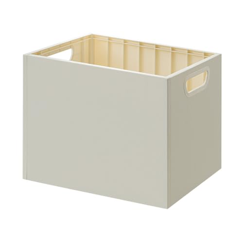 EOJDDPA Buchspeicherbox Stapelbare Datei Organizer -Mülleimer mit Dual -Seiten -Griffen und große Öffnung für Studienbüro Home verwenden Kunststoff 25 x 24 x 32 cm (Mit Rad) (Ohne Rad) von EOJDDPA