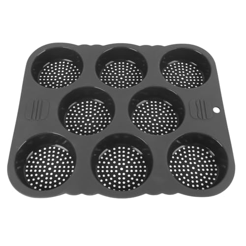EOJDDPA Hamburger Brötchen Schimmel Silikon 8 Hohlraum Nicht hitzebeständig wiederverwendbares Easy -Freisetzungs -Bäckerei Pfanne für heimische Backküche DIY Brot machen 11.7x10.0x1.2in von EOJDDPA