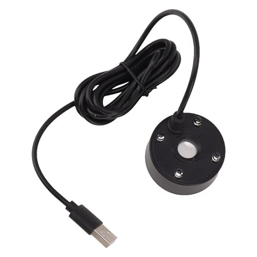 EOJDDPA Mist Maker Fogger USB Bunte LED -Leuchten 5V Ultra Sound Fountain Atomizer Geruchsfilter für Teichgrockel Fischtank Spüle Innen im Freien Bonsai Fountains Plastik 4 Perlen (Weiß) (Schwarz) von EOJDDPA